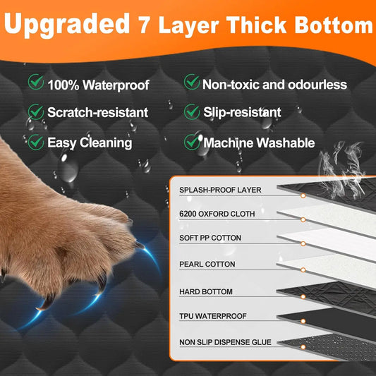 Foldable Dog Car Seat Hammock, Rear Back Seat Protector