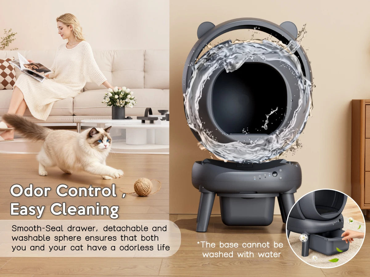 Self-Cleaning Litter Box for Multi-Cat Households.