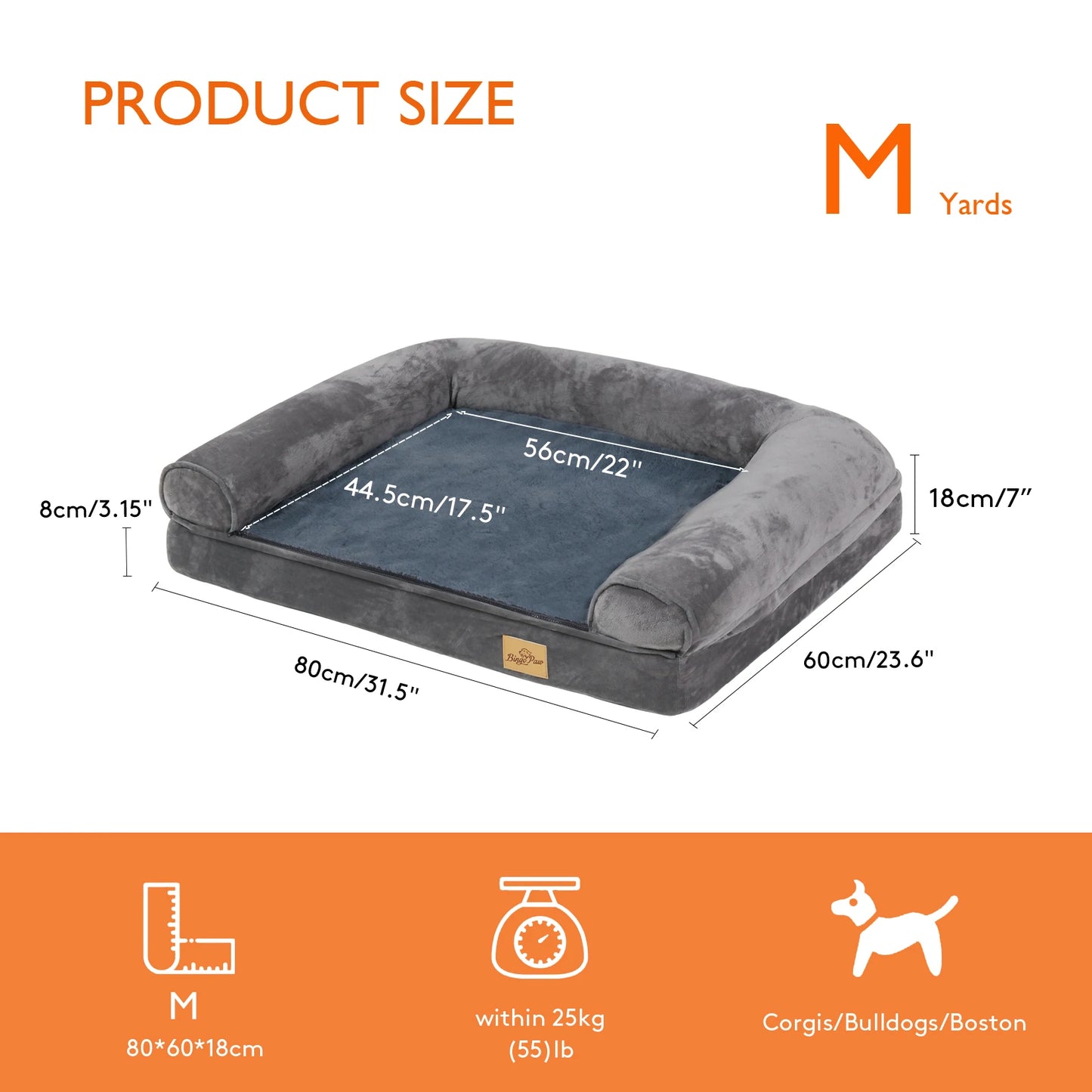 Orthopedic Pet Bed with Removable Washable Cover