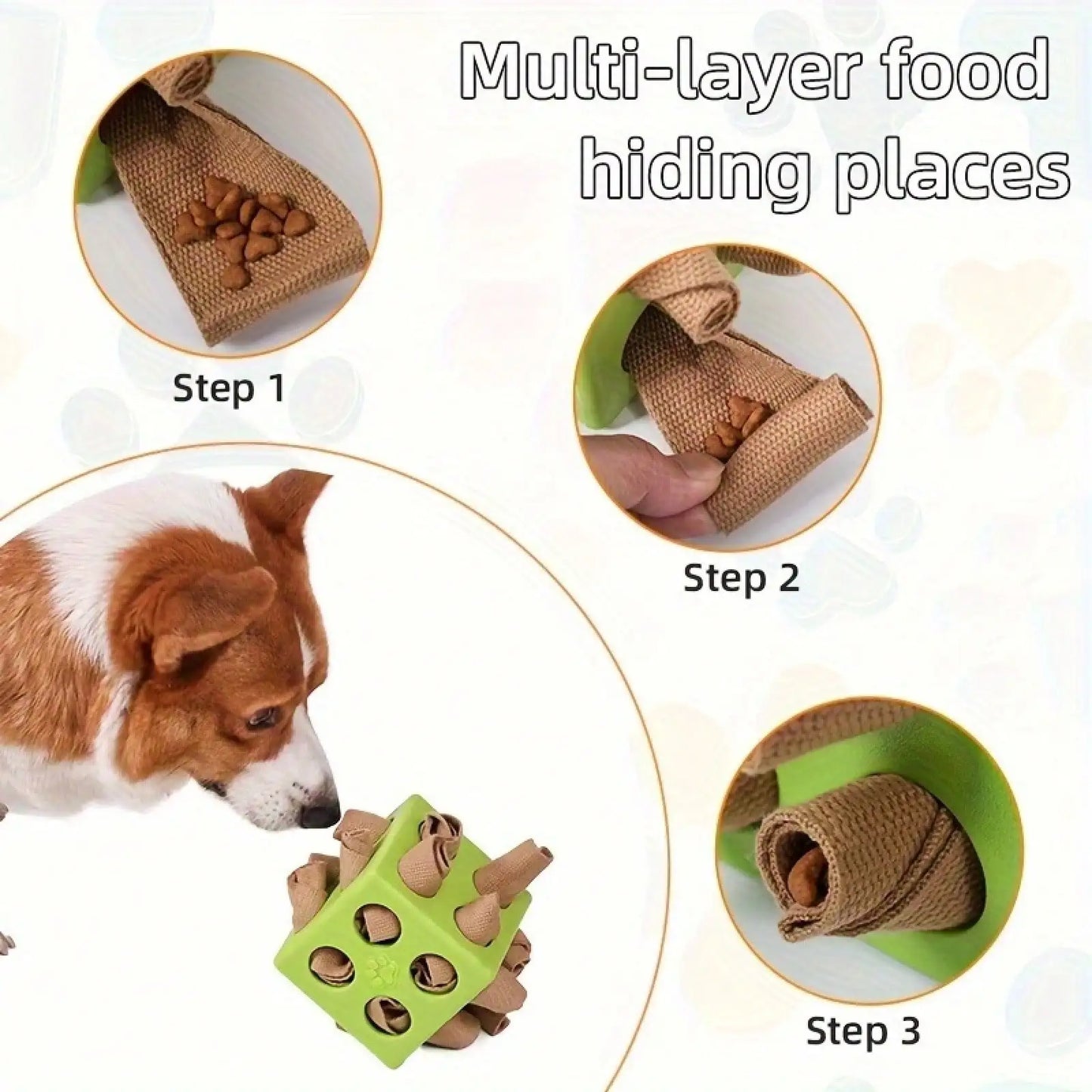 Interactive Dog Puzzle Toy With Snack Dispenser