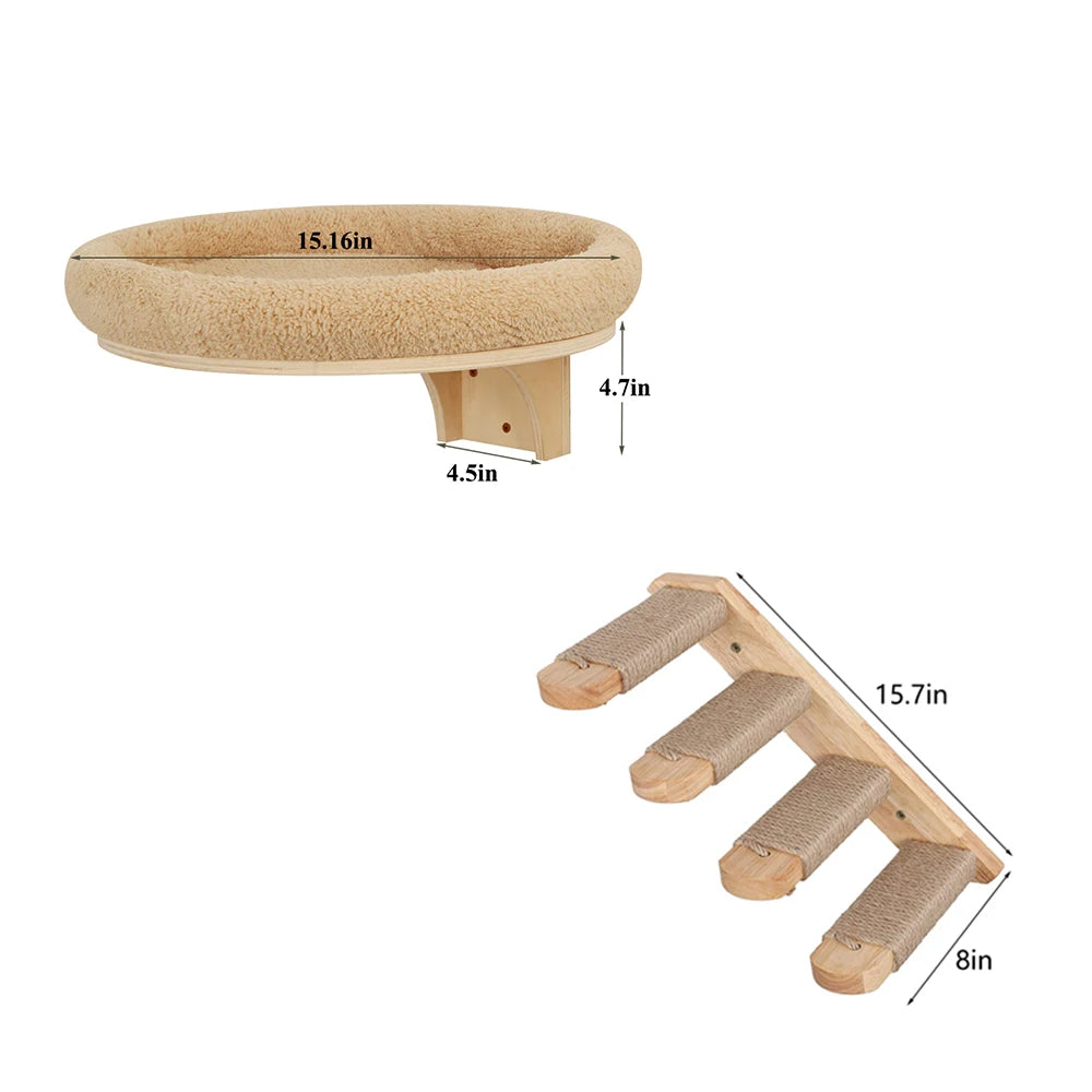 Cat Wall Mounted Climbing Ladder