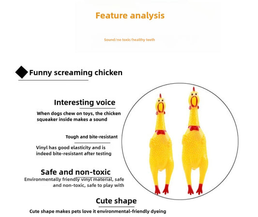 Funny Chicken Squeaker Chew Toy
