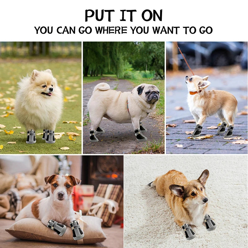 Breathable Dog Shoes Non-Slip Soles