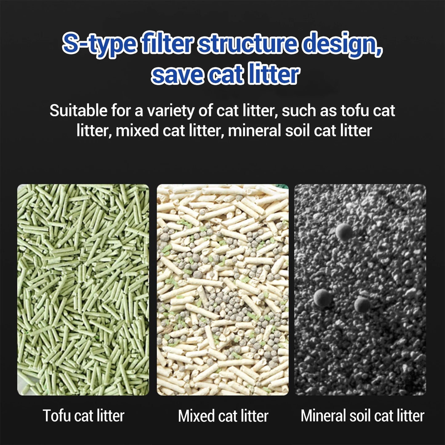 Self Cleaning Cat Litter Tray, Open-Top Automatic Cat Litter Box, App Control with Safety Sensors,Waste Bin/Odor-Free Smart, US