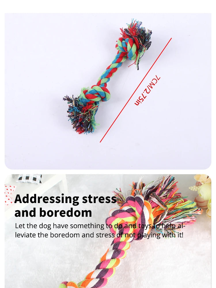 Dog Toy Cotton Rope Knot