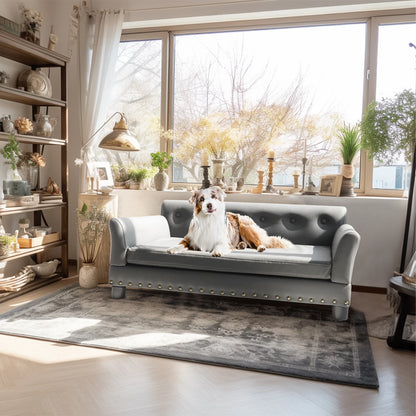Lg Dog Bed Sofa, Microfiber with Removable Cushion