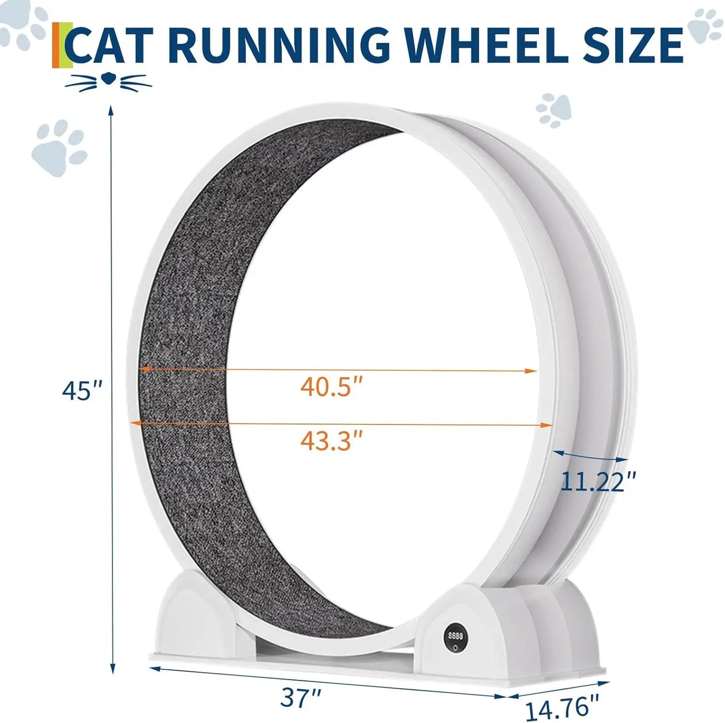Cats Treadmill with Pedometer Running Wheel