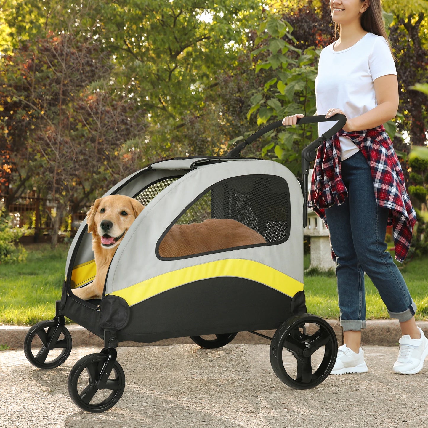 Large Dog Foldable Travel Carriage