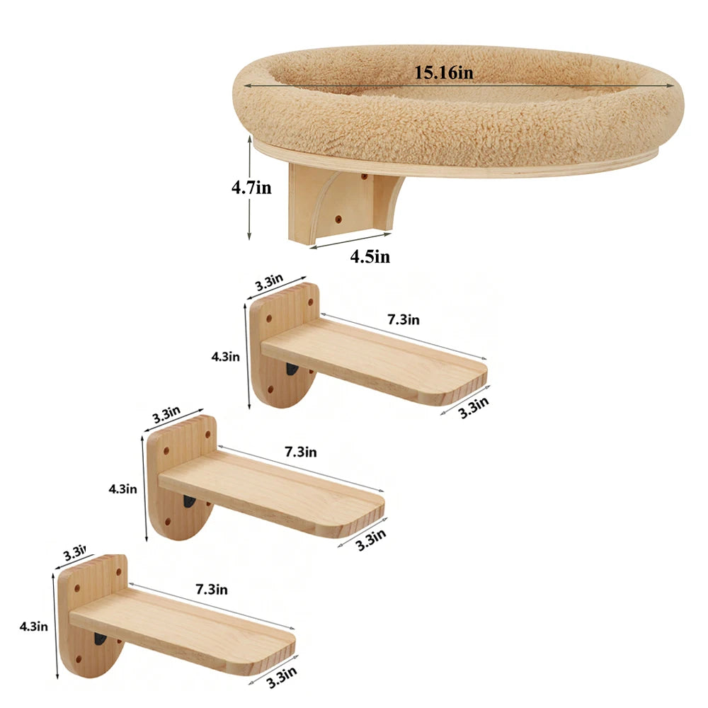 Cat Wall Mounted Climbing Ladder