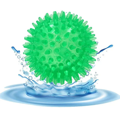 Pet Squeaky Tooth Cleaning Chew Toy Thorn Ball