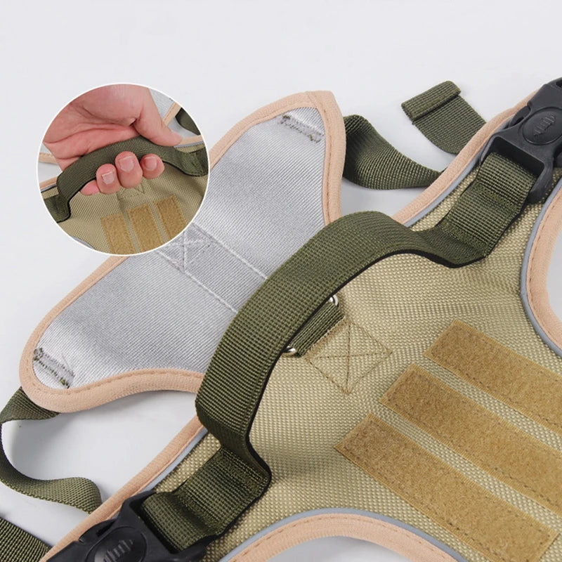 Large Dog Harness, Tactical Vest, Reflective and Waterproof .