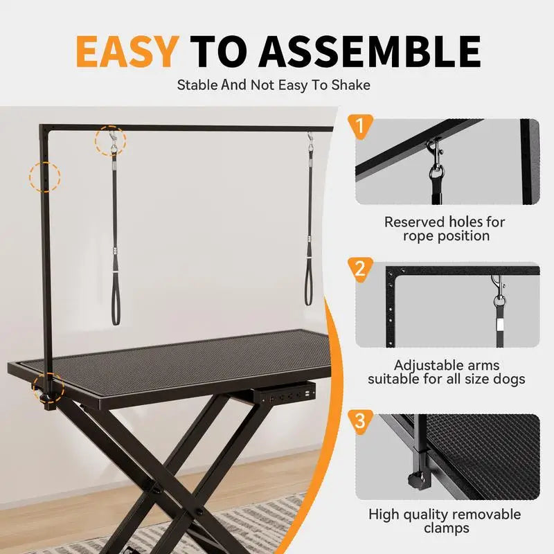Heavy-Duty Adjustable Pet Grooming Table