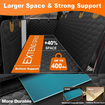 Foldable Dog Car Seat Hammock, Rear Back Seat Protector