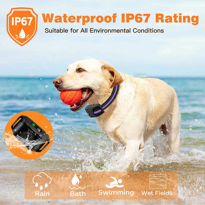3300Ft Electric Dog Training Collar Remote Control Waterproof Pet BehaviorFor 5-120lbs Puppy With Vibration Shock Beep