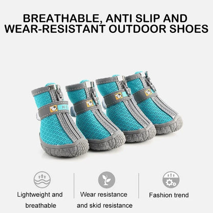 Breathable Dog Shoes Non-Slip Soles