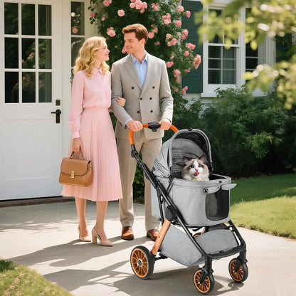 Foldable Dog Stroller for Medium Small Pets